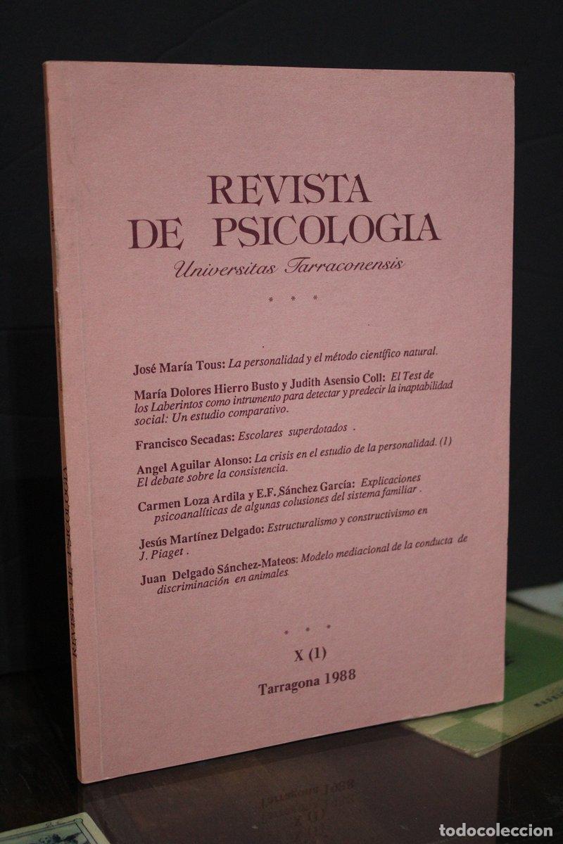 Livres anciens: Revista de psicolog&iacute;a. Universitas Tarraconensis. Volumen X (N&uacute;mero 1), 1988. - Vv.aa.