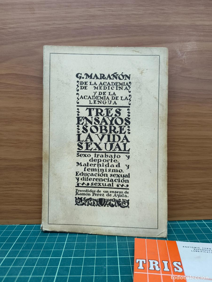 Libros antiguos: Tres ensayos sobre la vida sexual &ndash; Gregorio Mara&ntilde;&oacute;n