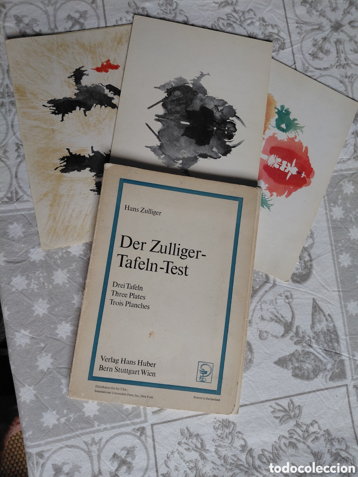 Livros antigos: 1973 Test de las l&aacute;minas de Zulliger (Der Zulliger-Tafeln-Test), una conocida prueba psicol&oacute;gica pr