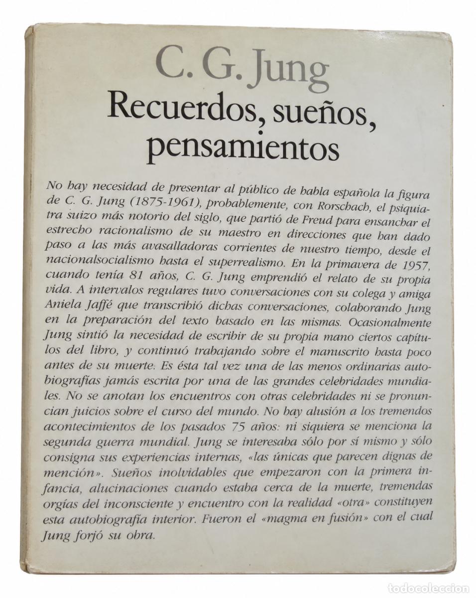 Libros antiguos: C. G. Jung &ndash; Recuerdos, sue&ntilde;os, pensamientos &ndash; Seix Barral &ndash; 1986 LM
