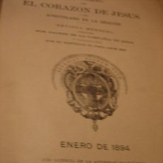 Libros antiguos: REVISTA DEL MENSAJERO DEL S.C. DE JESUS 1894
