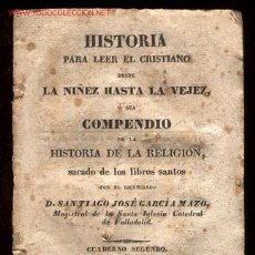Libros antiguos: RELIGIÓN 1841 HISTORIA PARA LEER EL CRISTIANO. Lote 26297231