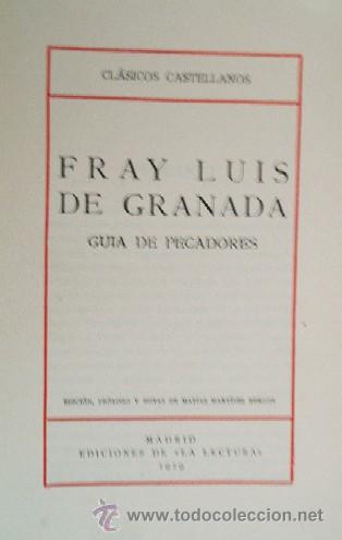 Libros antiguos: FRAY LUIS DE GRANADA - A&Ntilde;O 1929 - Foto 3