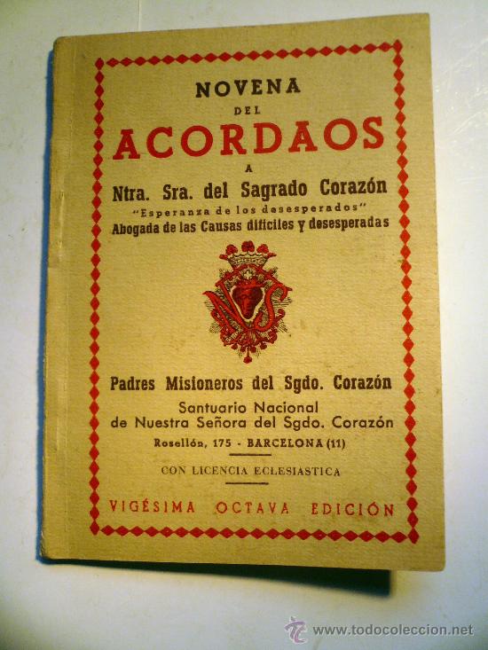 Old books: Novena del Acordaos 1954