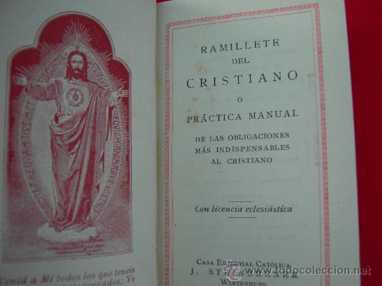 Libros antiguos: LIBRO RAMILLETE DEL CRISTIANO - Foto 2