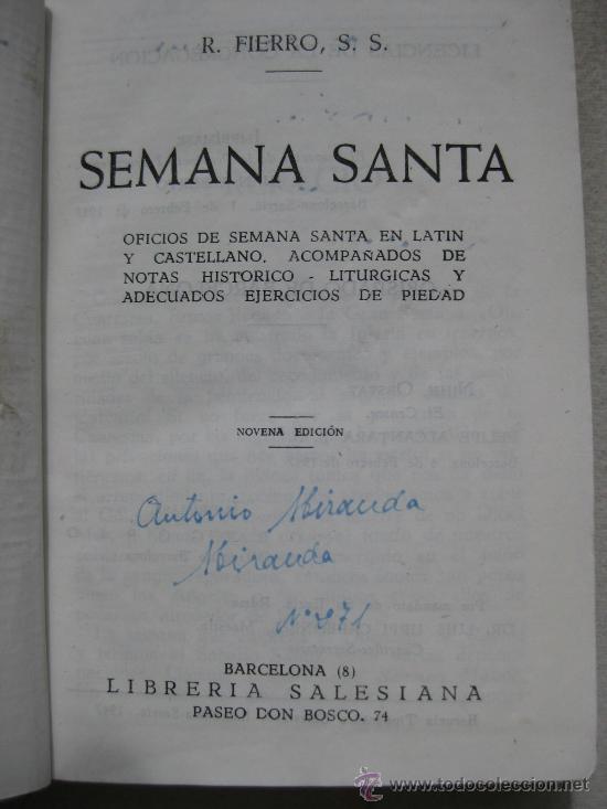 Libros antiguos: SEMANA SANTA - DEVOCIONARIO 1947 - Foto 2