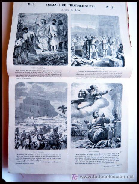 Libros antiguos: HISTORIA SANTA EN 100 CUADROS , S. XIX GRAN TAMAÑO - OBRA COMPLETA - Foto 7 - 26633130