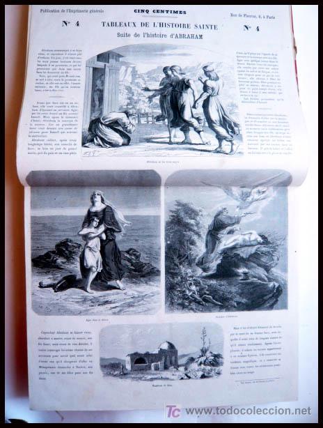 Libros antiguos: HISTORIA SANTA EN 100 CUADROS , S. XIX GRAN TAMAÑO - OBRA COMPLETA - Foto 9 - 26633130