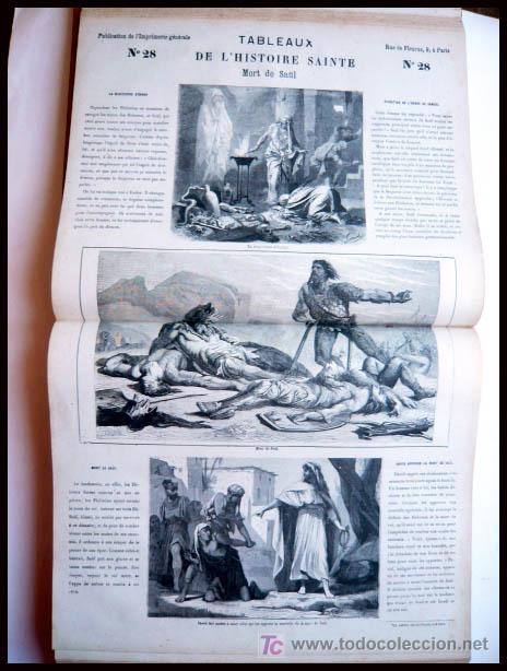Libros antiguos: HISTORIA SANTA EN 100 CUADROS , S. XIX GRAN TAMAÑO - OBRA COMPLETA - Foto 14 - 26633130