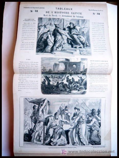 Libros antiguos: HISTORIA SANTA EN 100 CUADROS , S. XIX GRAN TAMAÑO - OBRA COMPLETA - Foto 15 - 26633130