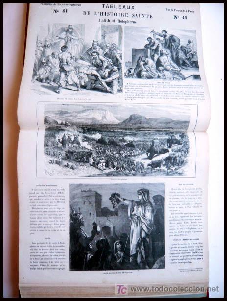 Libros antiguos: HISTORIA SANTA EN 100 CUADROS , S. XIX GRAN TAMAÑO - OBRA COMPLETA - Foto 16 - 26633130