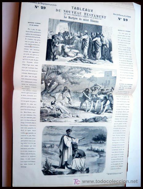 Libros antiguos: HISTORIA SANTA EN 100 CUADROS , S. XIX GRAN TAMAÑO - OBRA COMPLETA - Foto 18 - 26633130