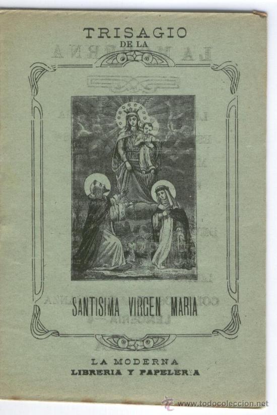 Livros antigos: TRISAGIO DE LA SANTISIMA VIRGEN MARIA-MURCIA 1911