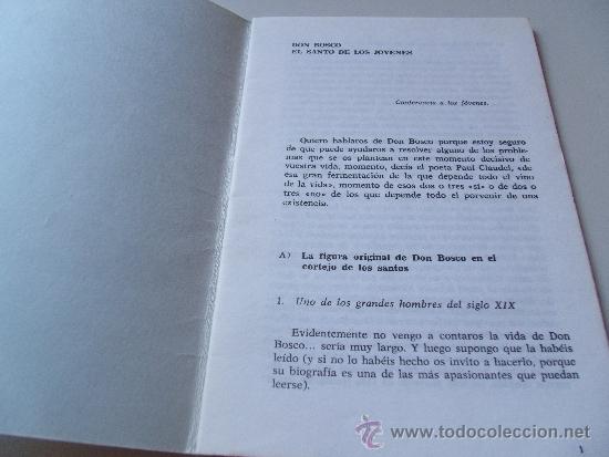 Libros antiguos: DON BOSCO - EL SANTO DE LOS JOVENES - Foto 2