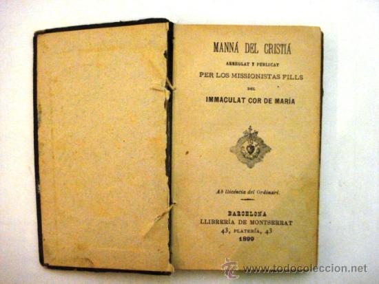 Libros antiguos: MANNA DEL CRISTIA - 1899 - Foto 1