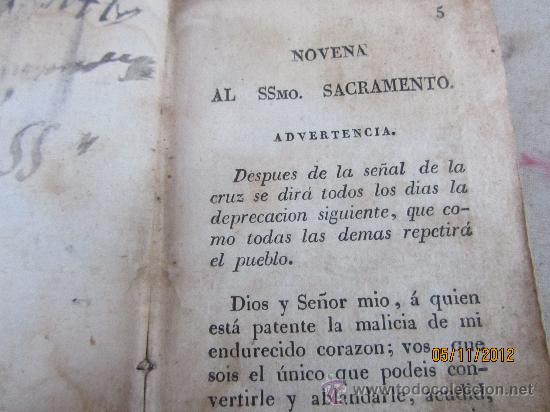 Libros antiguos: novena al santisimo sacramento - Foto 3