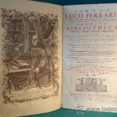 Libros antiguos: F. LUCII FERRARIS.PROMPTA BIBLIOTHECA, CANONICA, JURIDICA, MORALIS, THEOLOGICA. 1772. 4 VOLS, 8TOMS. Lote 36990856