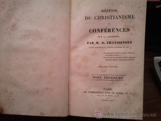 Libros antiguos: DEFENSE DU CHRISTIANISME - Foto 2