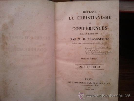 Libros antiguos: DEFENSE DU CHRISTIANISME - Foto 3