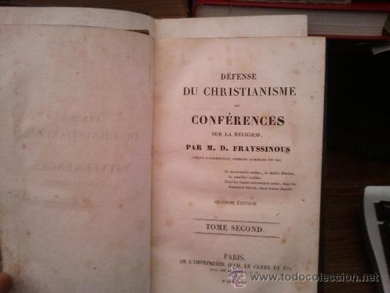 Libros antiguos: DEFENSE DU CHRISTIANISME - Foto 4
