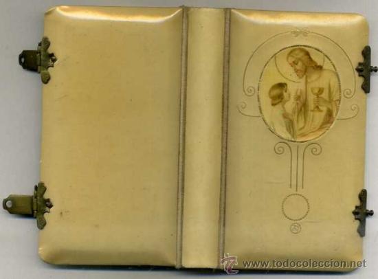 Libros antiguos: MISAL PRIMERA COMUNI&Oacute;N LLAVE DEL PARA&Iacute;SO (c. 1914) CUBIERTAS DE DISE&Ntilde;O MODERNISTA