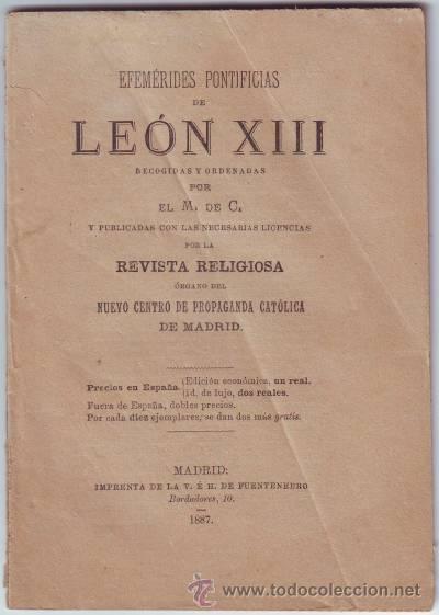 Antiquarische B&uuml;cher: EFEMERIDES PONTIFICIAS DE LEON XIII