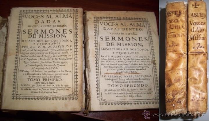 Antiquarische B&uuml;cher: CASTEJ&Oacute;N, Agust&iacute;n de. Voces al alma dadas dentro, y fuera de Espa&ntilde;a : Sermones de misi&oacute;n (...)