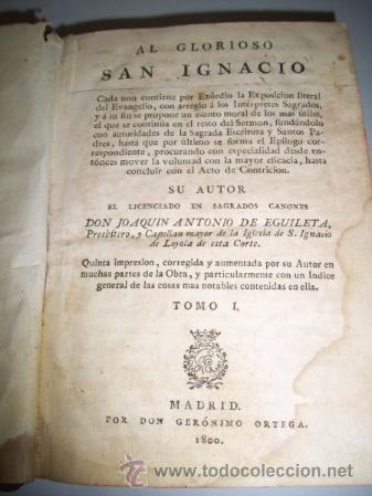 Old books: EGUILETA, Joaqu&iacute;n Antonio. [Sermones para todas las Dominicas del a&ntilde;o] : Cada uno contiene por (...)