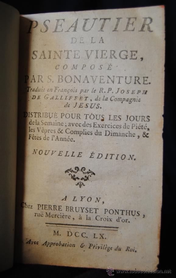 Libros antiguos: PSEAUTIER DE LA SAINTE VIERGE - Foto 2