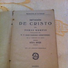 Libros antiguos: IMITACION DE CRISTO. TOMAS KEMPIS 1921. Lote 40352290