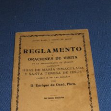 Libros antiguos: REGLAMENTO Y ORACIONES DE VISITA - HIJAS DE MARIA INMACULADA Y SANTA TERESA DE JESUS - 1926. Lote 43459937
