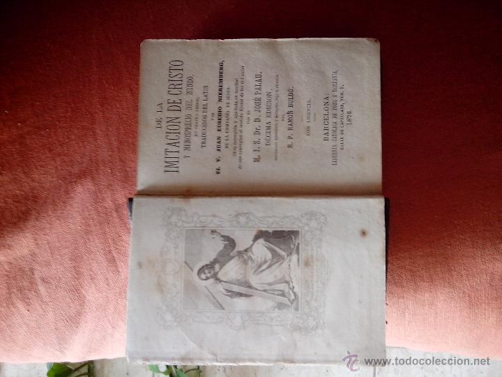 Libros antiguos: Libro religioso de la Imitaci&oacute;n de Cristo - Foto 2
