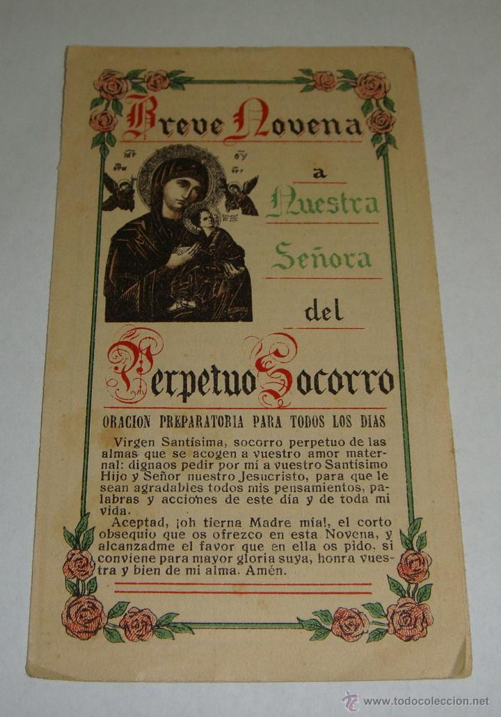 Libri antichi: Breve Novena a Nuestra Se&ntilde;ora del Perpetuo Socorro. Iluminada. Excelente Estado. Madrid - 1927