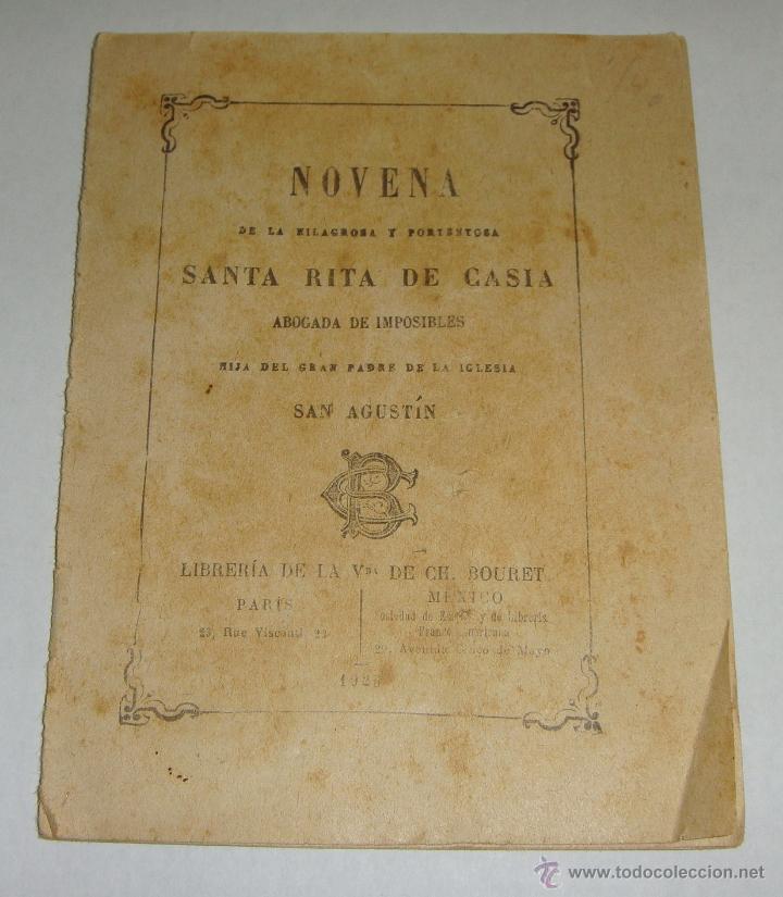 Libri antichi: Novena a Santa Rita de Casia. 1925
