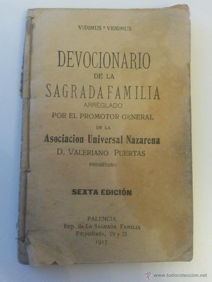 Libros antiguos: Libro de 1917 devocionario de la sagrada familia de 126 paginas