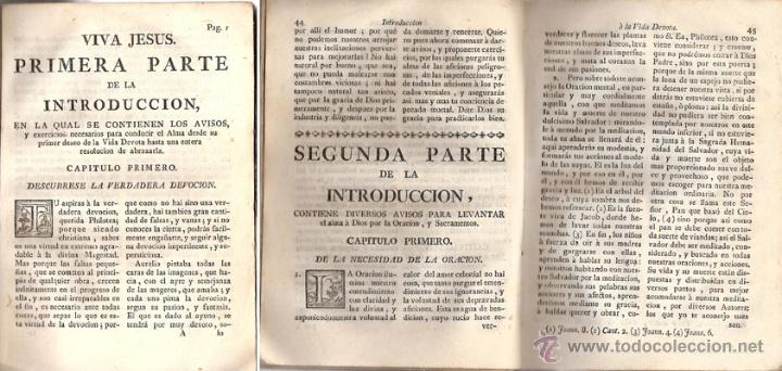 Libros antiguos: INTRODUCCI&Oacute;N A LA VIDA DEVOTA &ndash; A&ntilde;o 1791 - Foto 2