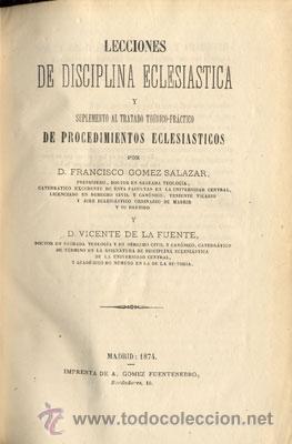 Libros antiguos: LECCIONES DE DISCIPLINA ECLESI&Aacute;STICA - A&ntilde;o 1874 - Foto 2