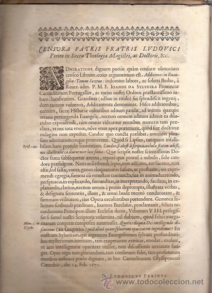 Libros antiguos: COMMENTARIJ IN TEXTVM EVANGELICVM - A&ntilde;o 1681 - Foto 7