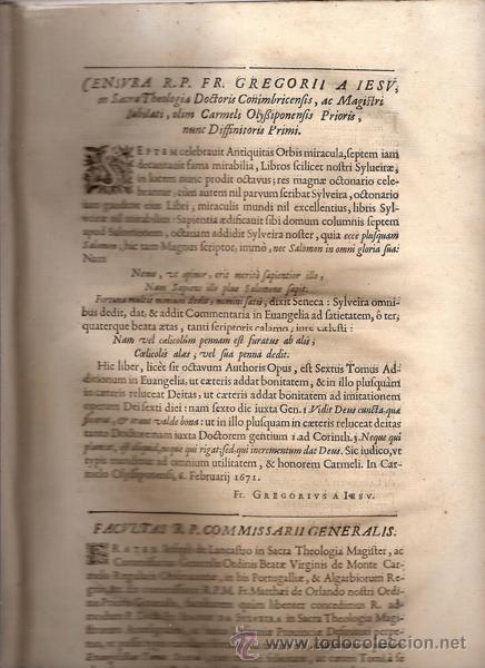 Libros antiguos: COMMENTARIJ IN TEXTVM EVANGELICVM - A&ntilde;o 1681 - Foto 8