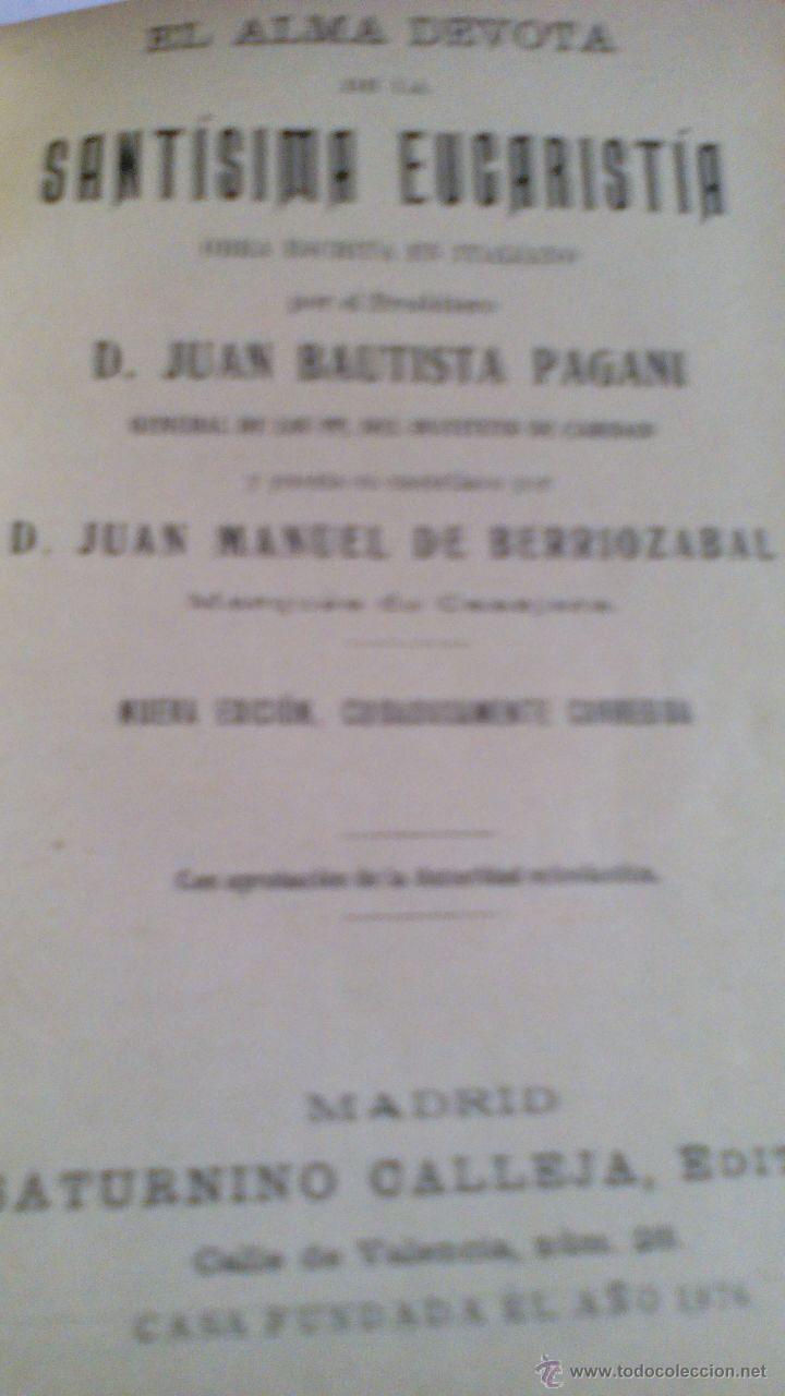 Libros antiguos: LIBRITO ANTIGUO TITULADO  EL ALMA DEVOTA - Foto 2