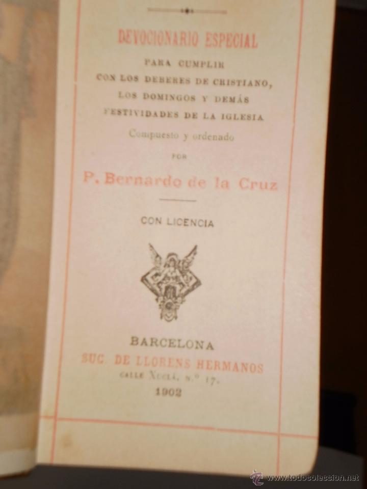 Libros antiguos: DEVOCIONARIO 1902-MANANTIAL DE PIEDAD-BERNARDO DE LA CRUZ-Especial para cumplir con los deberes