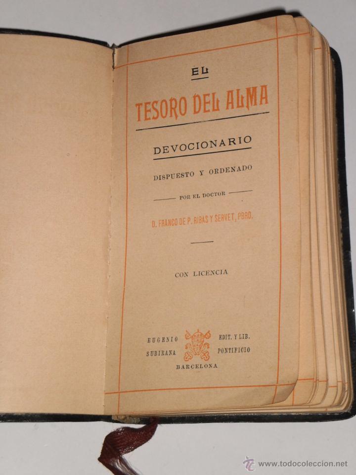 Libros antiguos: DEVOCIONARIO - EL TESORO DEL ALMA - 1909 - Foto 1