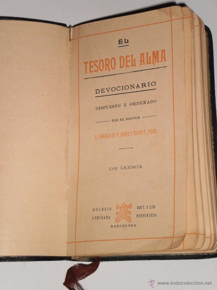 Libros antiguos: DEVOCIONARIO - EL TESORO DEL ALMA - 1909 - Foto 5
