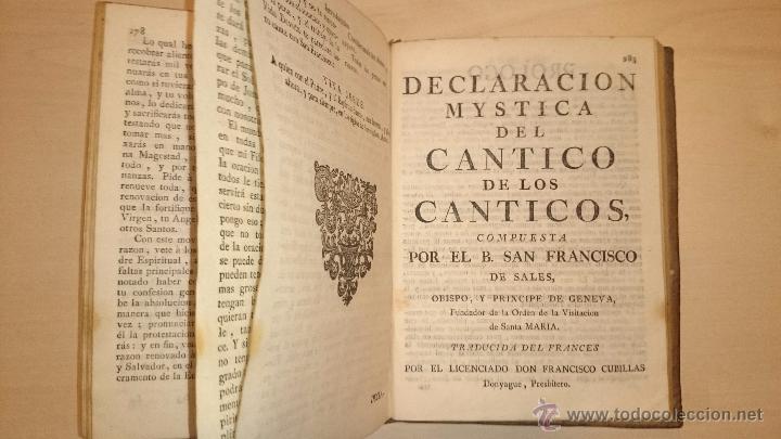 Libri antichi: 1791 - Introducci&oacute;n a la vida devota de San Francisco de Sales ... Cantares de Salomon ...