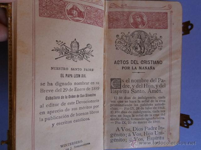 Libros antiguos: ANTIGUO LIBRO RECORDATORIO 1&ordf; COMUNION A&Ntilde;O 1889 - Foto 3