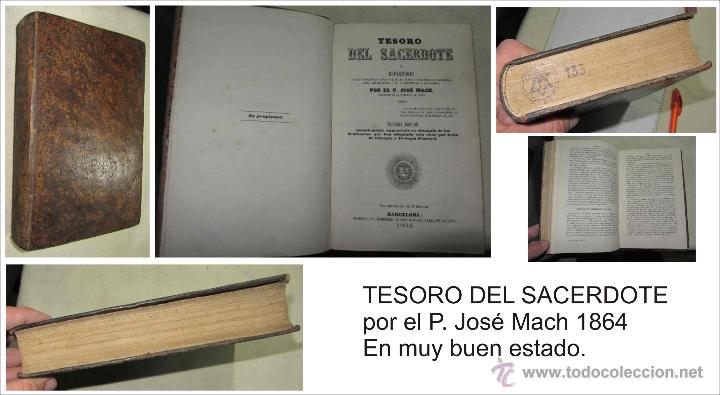 Libros antiguos: Tesoro del Sacerdote 1864 - Foto 1
