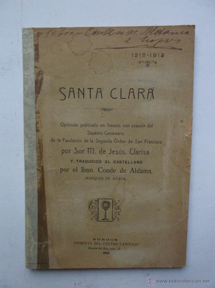 Libros antiguos: SANTA CLARA - 1912 - Foto 1
