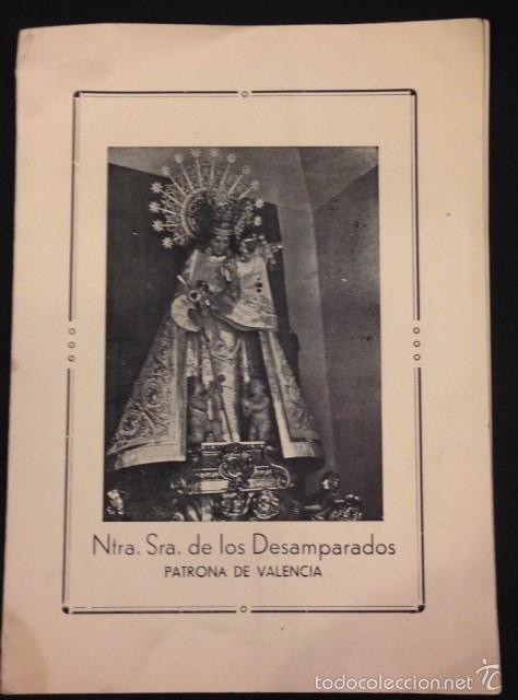 Old books: VIRGEN DE LOS DESAMPARADOS PATRONA DE VALENCIA