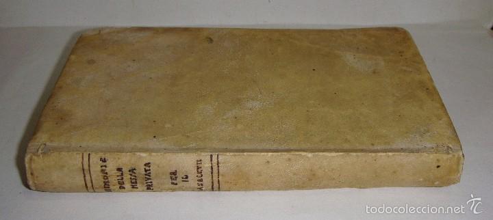 Antiquarische B&uuml;cher: Esposizione delle Cerimonie della Messa Privata. Roma 1775. Pastas en pergamino.
