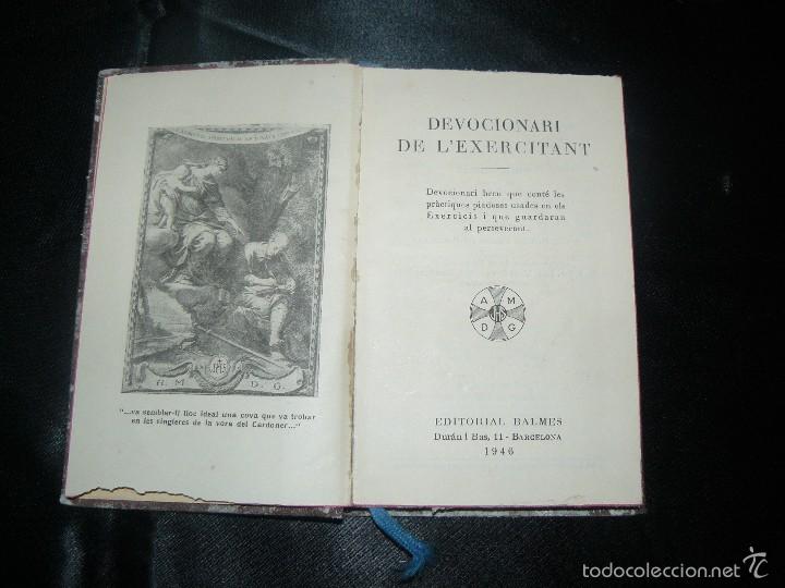 Libros antiguos: DEVOCIONARO DE LEXERCITANT - EDIT BALMES - 1946 - Foto 2